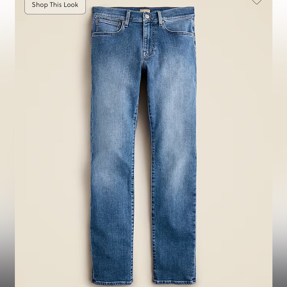 JCREW Size 31/30 484 Slim-fit Stretch Jean in Bright Medium Indigo Wash NWOT - Picture 5 of 7